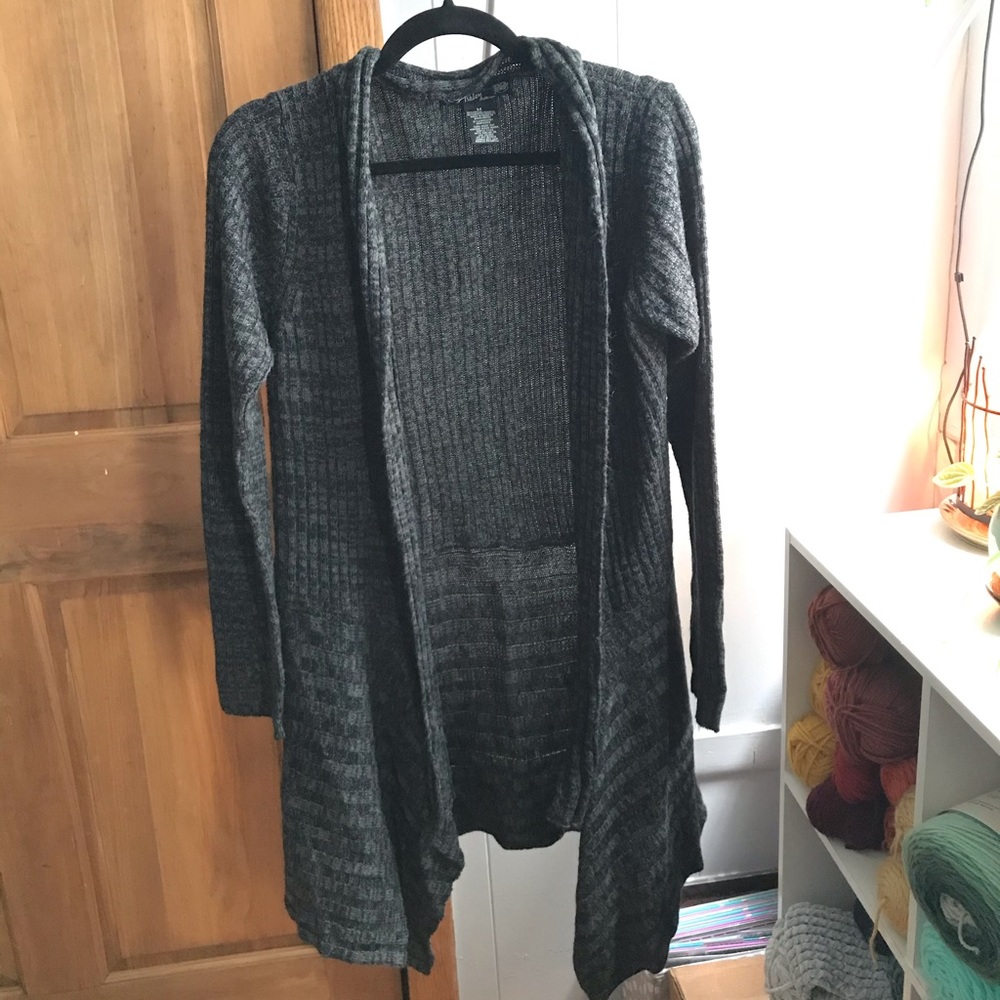 Dark Grey Heathered Cartigan